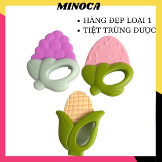 Xúc Xắc Gặm Nướu Lục Lạc Silicon Cho Bé MINOCA H013 Hàng Cao Cấp Tiệt Trùng Được
