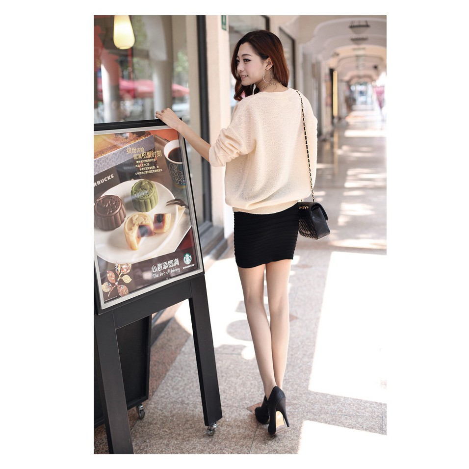 Chân váy bút chì chất len mỏng co dãn 4 chiều rất dễ chịu khi mặc 💖 | BigBuy360 - bigbuy360.vn