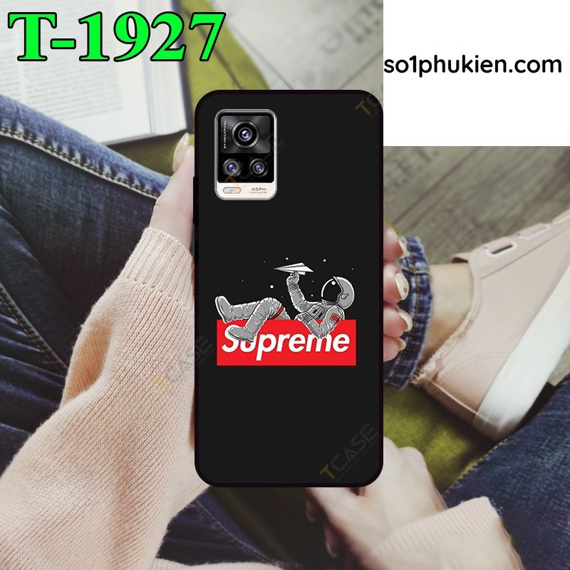 Ốp lưng kính Vivo V20, V20 2021 hình supreme