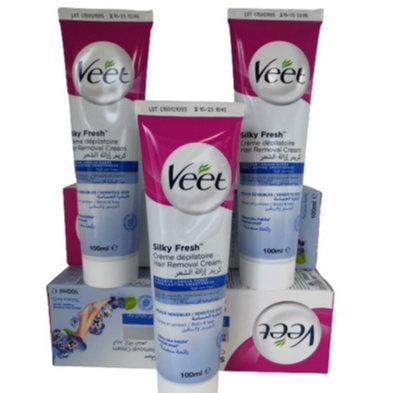 Kem tẩy lông VEET SILK &amp; FRESH TECHNOLOGY da thường và nhạy cảm