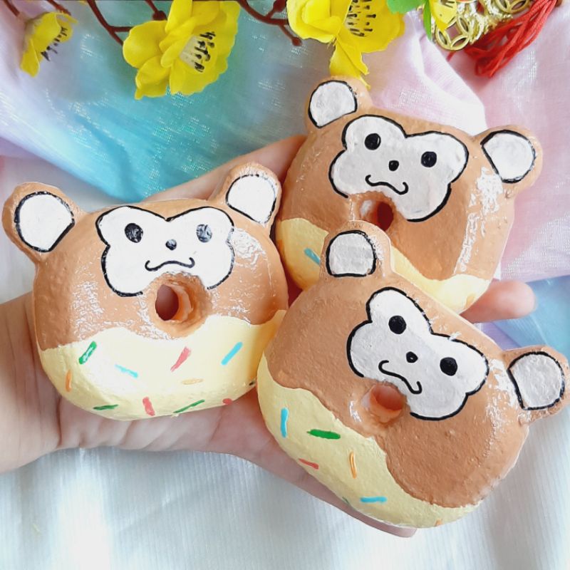 Squishy handmade donut hình khỉ đáng yêu [Shop Thảo Tâm]