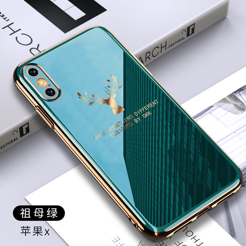 Ốp Điện Thoại Phủ Mềm Chống Sốc Họa Tiết Chú Nai Cho iPhone 7 Plus 6S Plus 8 Plus Xs Max