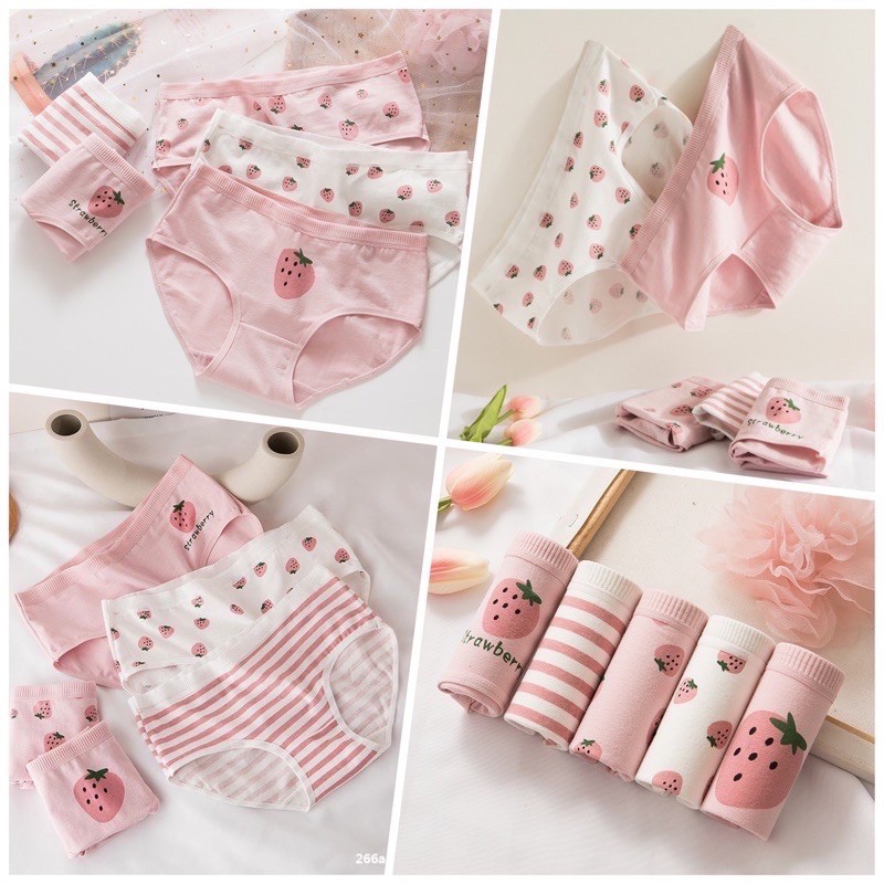 [Mã WASTUP24 giảm 10K đơn 50K] [Hàng Hot SET 5 Quần Lót Cotton Nâng Mông Thông Hơi Hoạ Tiết Dễ Thương Botaria | BigBuy360 - bigbuy360.vn