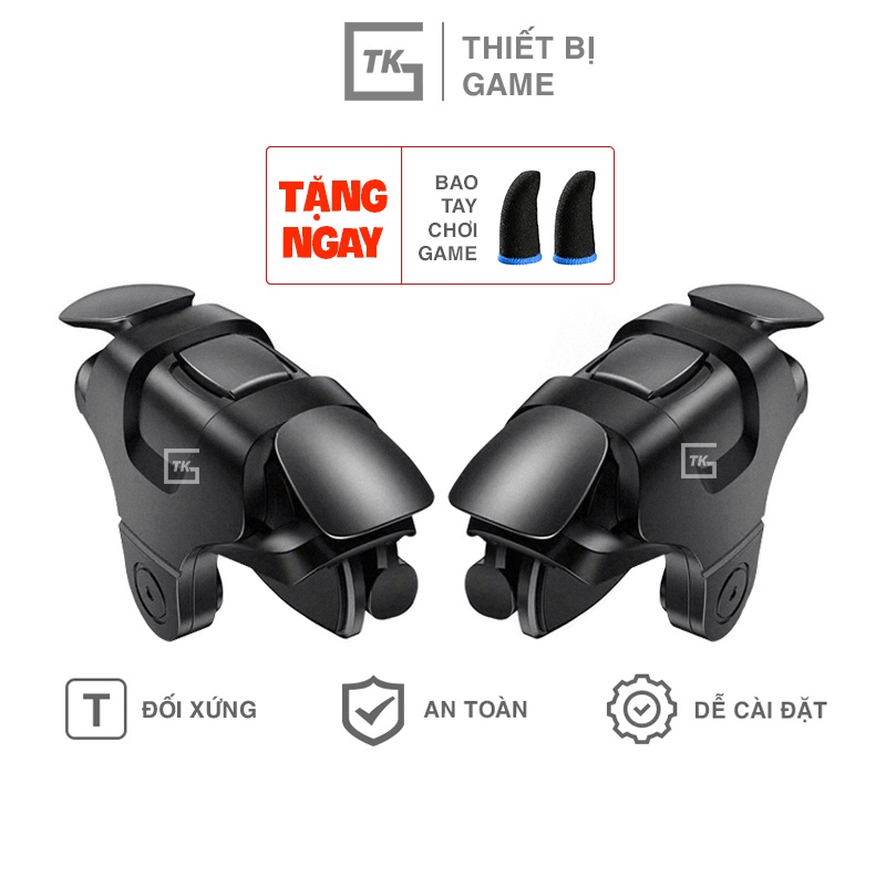 Nút bấm chơi game F18 bắn Pubg Mobile Free Fire 4 ngón cực nhạy chất liệu kim loại chắc chắn và bền bỉ