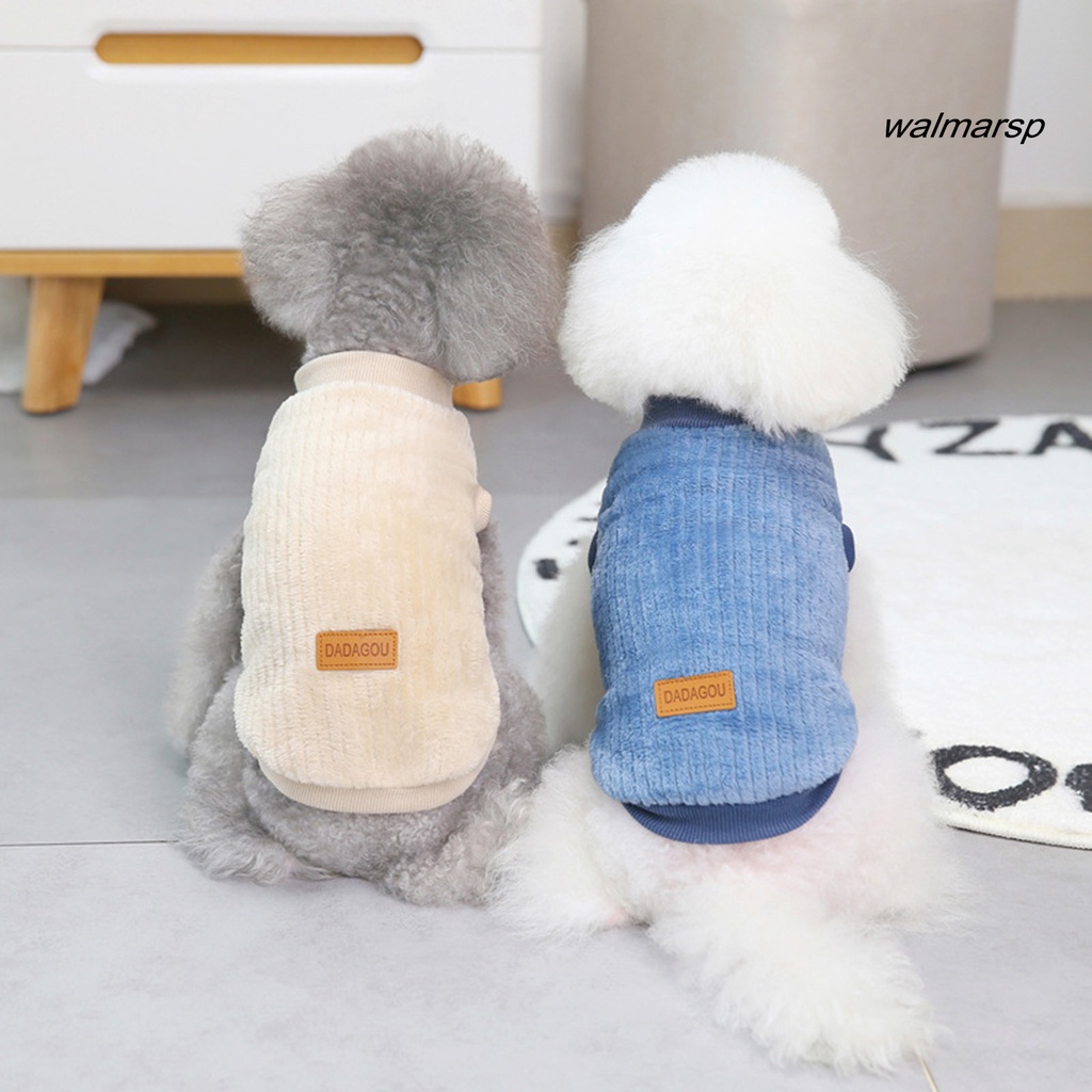 Áo Sweater Màu Trơn Giữ Ấm Mùa Đông Cho Thú Cưng