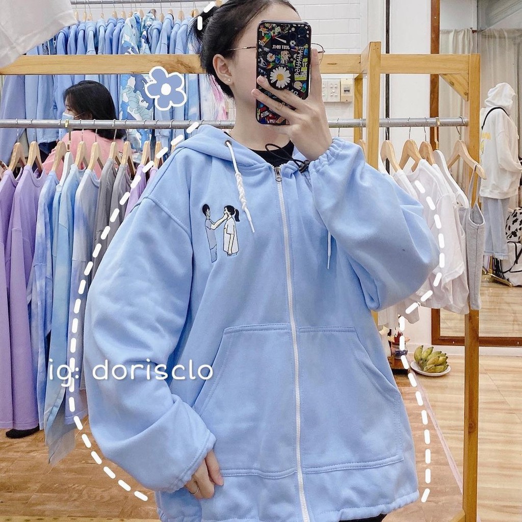 ÁO KHOÁC COUPLE Xanh Bơ - Áo Khoác Hoodie Zip Love Nam Nữ Unisex 3 Màu | BigBuy360 - bigbuy360.vn