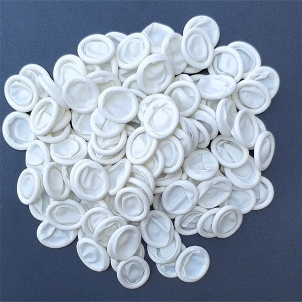 Set 100 Găng Tay Cao Su Trắng Chống Trượt Dùng 1 Lần