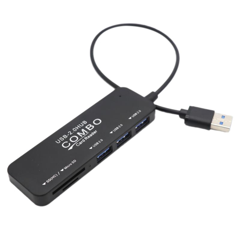 Trạm Chuyển Đổi Usb Sang Usb 2.0 5 Cổng 3 Trong 1 Cho Máy Tính, Máy Tính