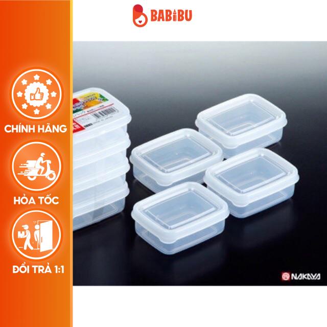 Set 4 Hộp 100ml Hộp Trữ Đồ Ăn Dặm Cho Bé Nakaya Nội Địa Nhật Babibu - S4HAD