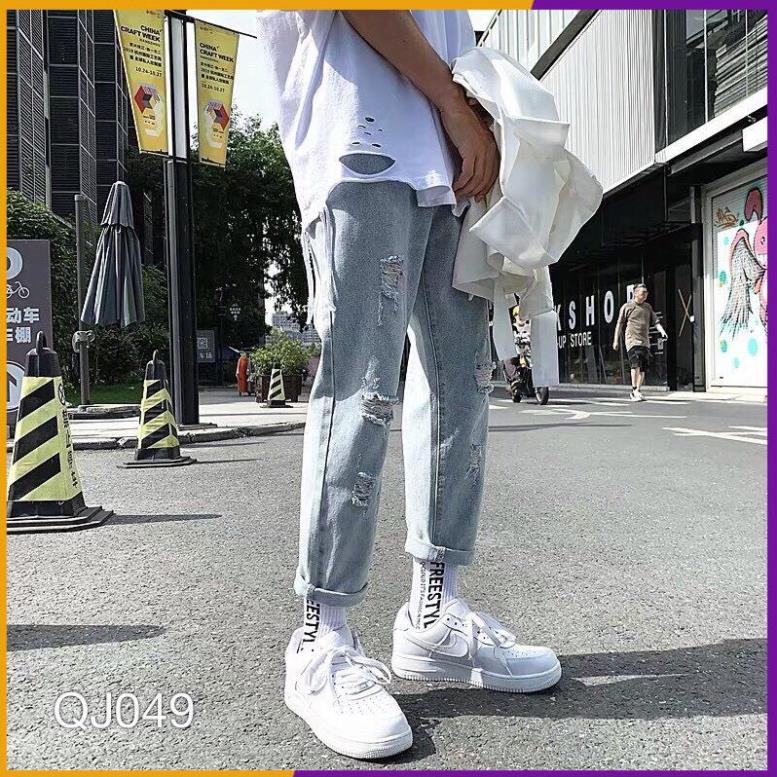 Quần Baggy Jean Nam Rách Đẹp Cao Cấp Hàng CHuẩn SHOP | BigBuy360 - bigbuy360.vn