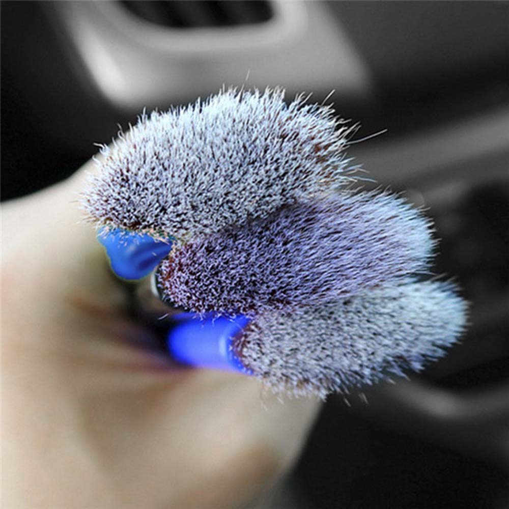 Aaron1 1 Cọ Vệ Sinh Khe Máy Điều Hòa Xe Hơi / Bàn Phím Máy Tính Bằng Nhựa Mềm Nhiều Màu Kèm 2 Đầu Bàn Phím