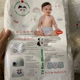 Bỉm quần cho bé Bbzone bỉm trần xuất bịch 50 miếng size M L XL XXL