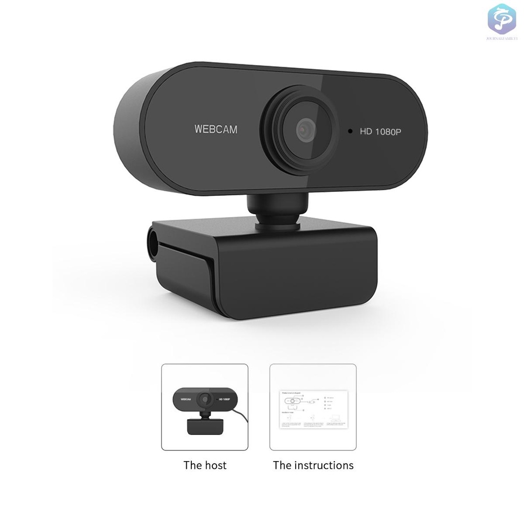 Webcam 1080p Hd 2 Mega Pixel Xoay 360 Độ Tự Động Lấy Nét Kèm Micro Cho Máy Tính | BigBuy360 - bigbuy360.vn