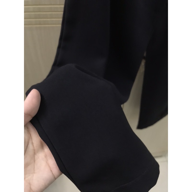 Mẫu quần ống suông đen