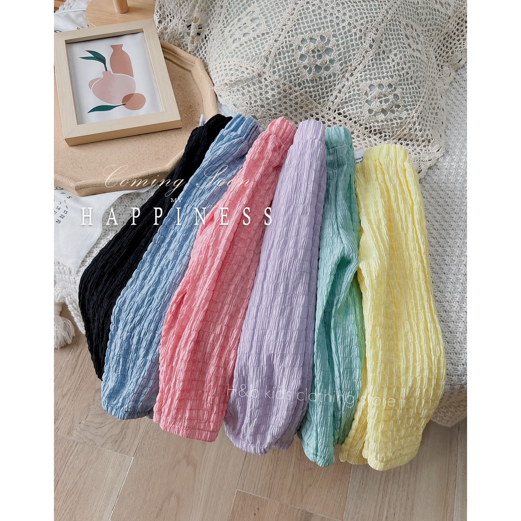 [HOT] Quần dài trơn chất xốp nhăn mềm cho bé (V771)