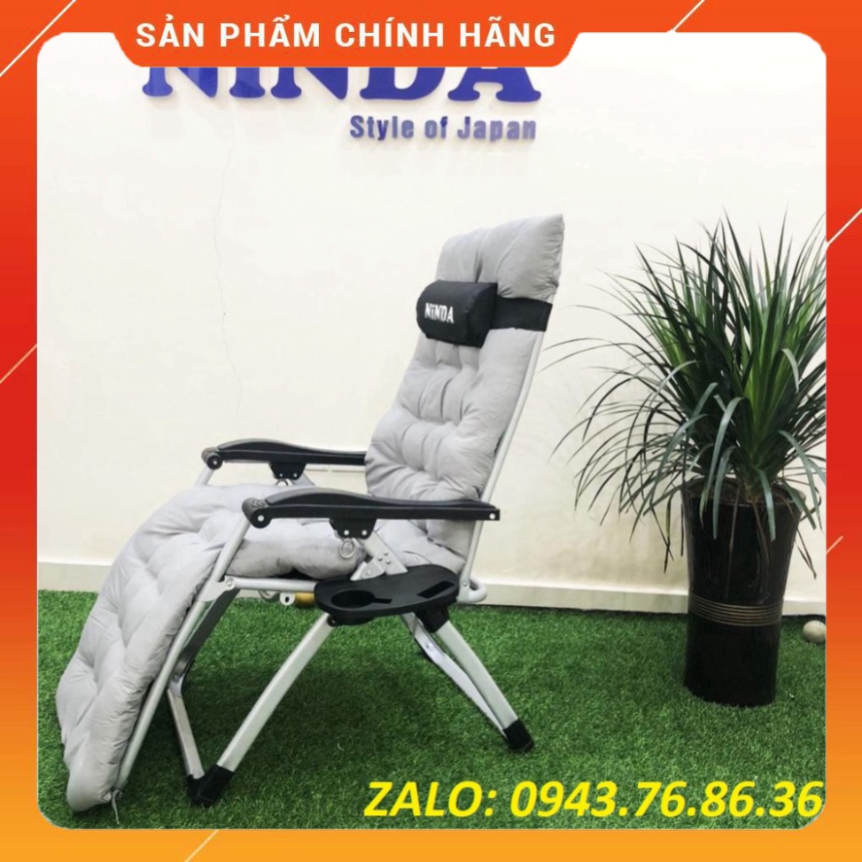 Ghế Xếp NINDA G830 Nằm Ngủ Trưa Thư Giãn - Khung Thép Sơn Tĩnh Điện