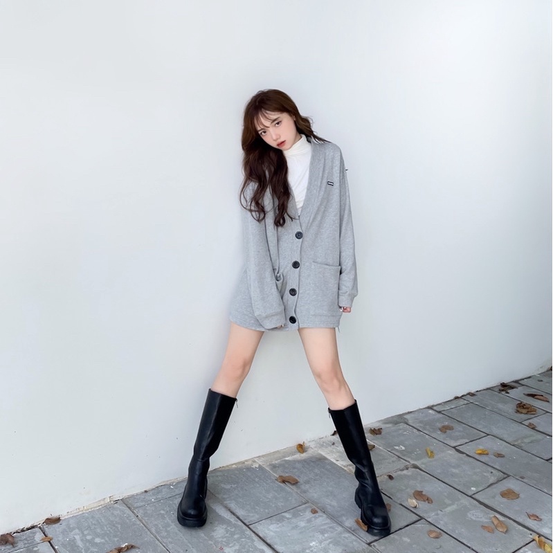 ÁO CARDIGAN MIDSIDE ( XÁM &amp; KEM )