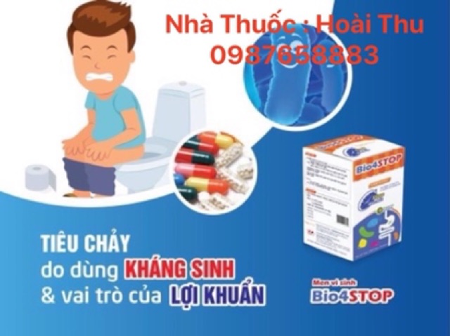 [ Kèm Quà Tặng] Men vi sinh Bio4Stop ( dạng bột) / Hộp 30 gói