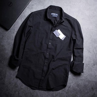 Áo sơ mi nam Oxford dài tay slimfit cao cấp màu Đen