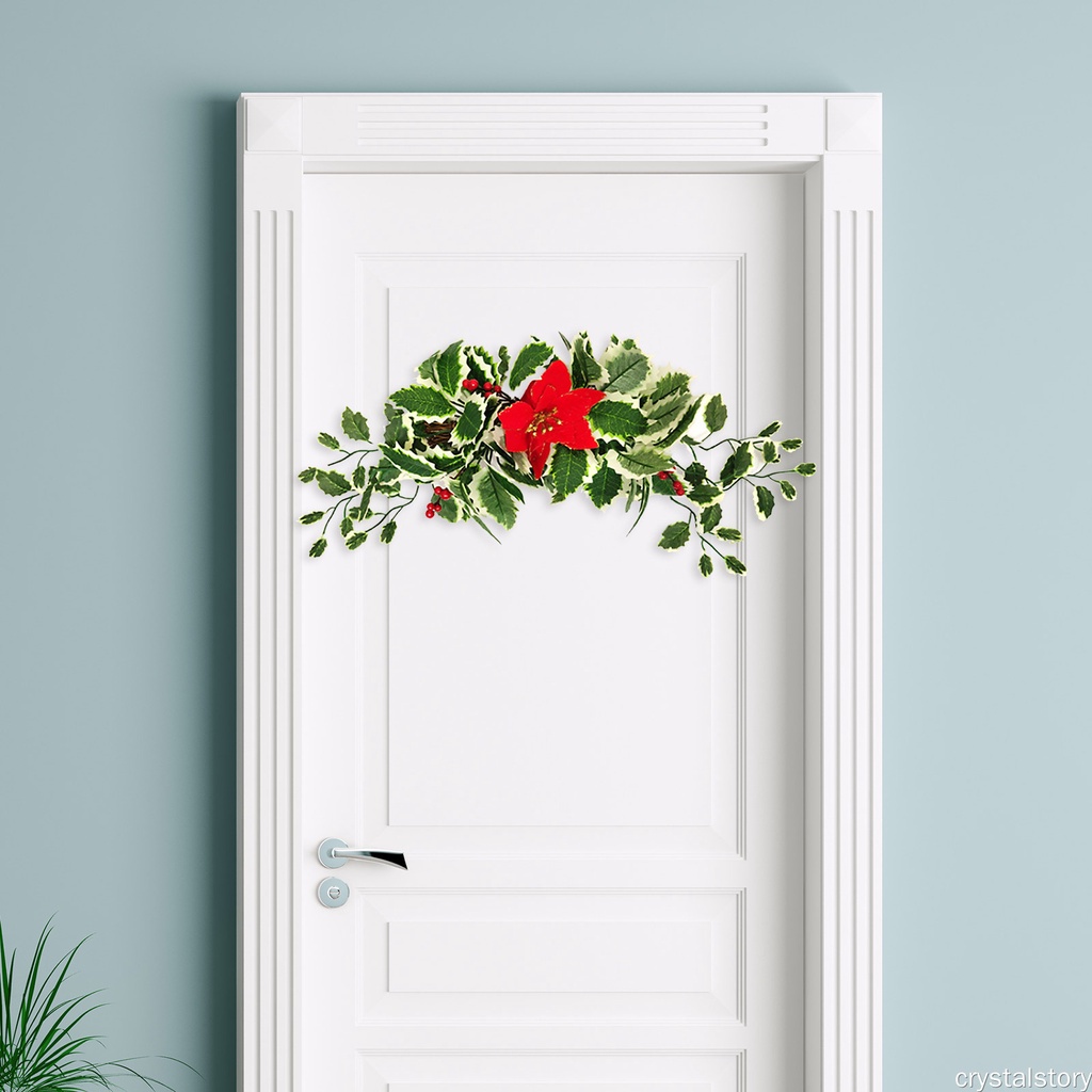 🍁Spring Summer Etc. Door Lintel Decoration Simulation Wall Hanging Valentine's Day Easter 1pcs For Mirrors Windows And Arches Silk Cloth Or On The Mantelpiece. Green Pine Tree Simulates Pine Needles🌾