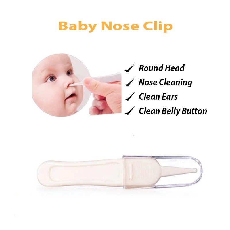 Nhíp vệ sinh tai đầu tròn bằng nhựa an toàn cho bé sơ sinh