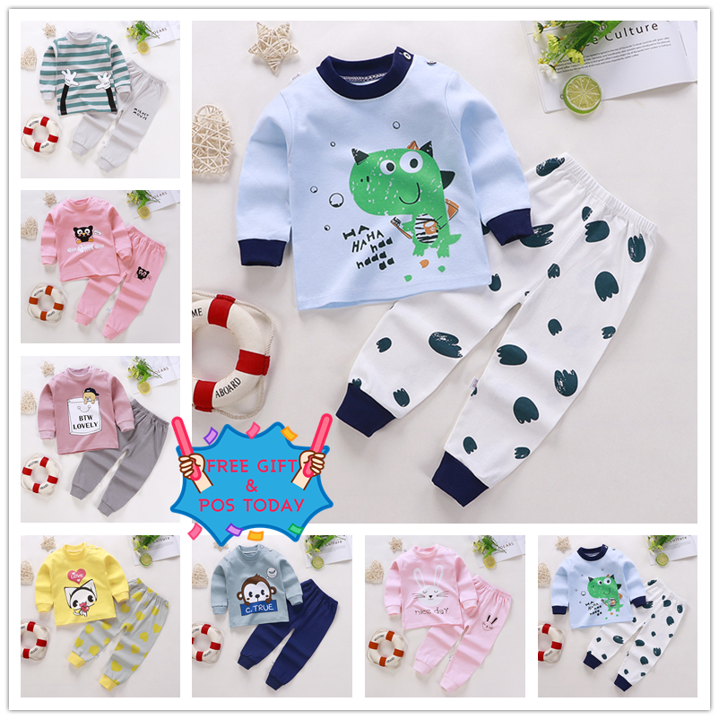 Bộ Đồ Ngủ Pijama Dài Tay 2 Món Cho Bé Gái