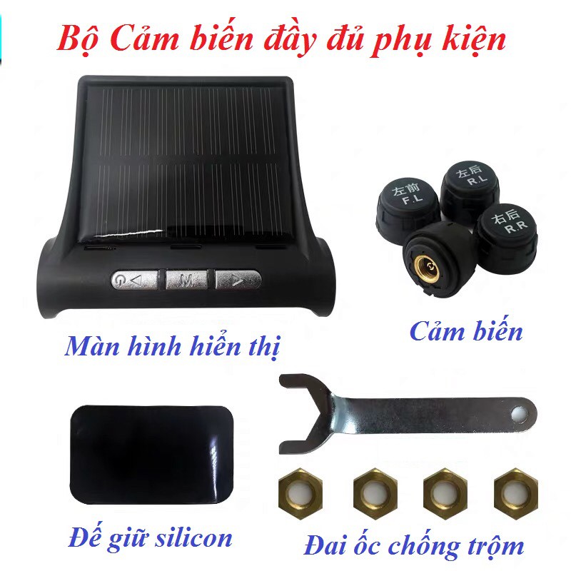 Cảm biến áp suất lốp TPMS van ngoài BH 1 năm cao cấp, cảm biến lốp van ngoài