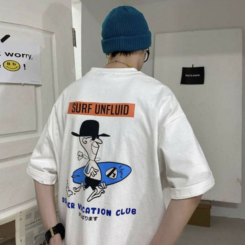 Áo thun tay lỡ Unisex SURF UNFLUID lướt ván