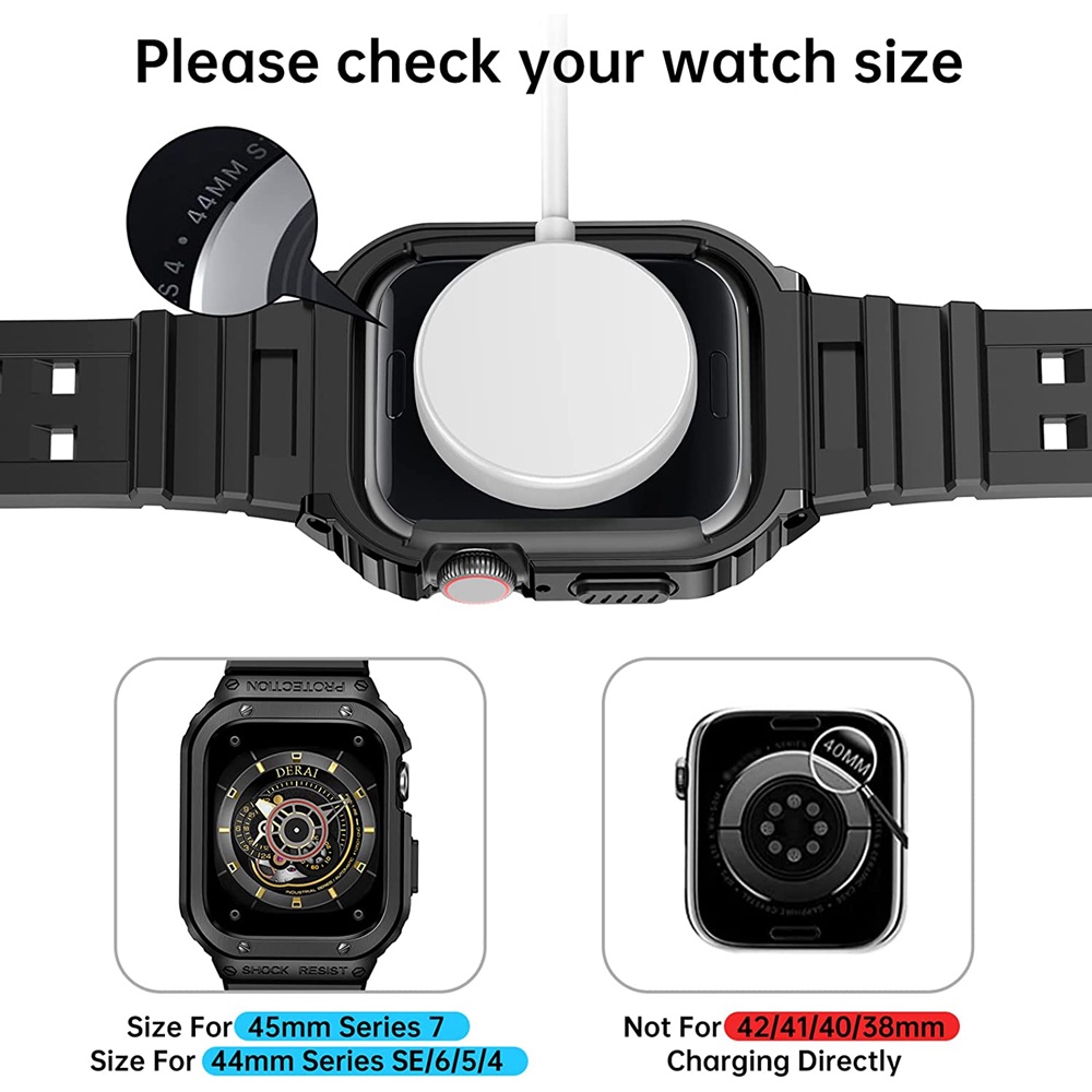 Ốp Bảo Vệ Bằng Kim Loại Cho iWatch 44mm 45mm Series 7 6 5 4 SE