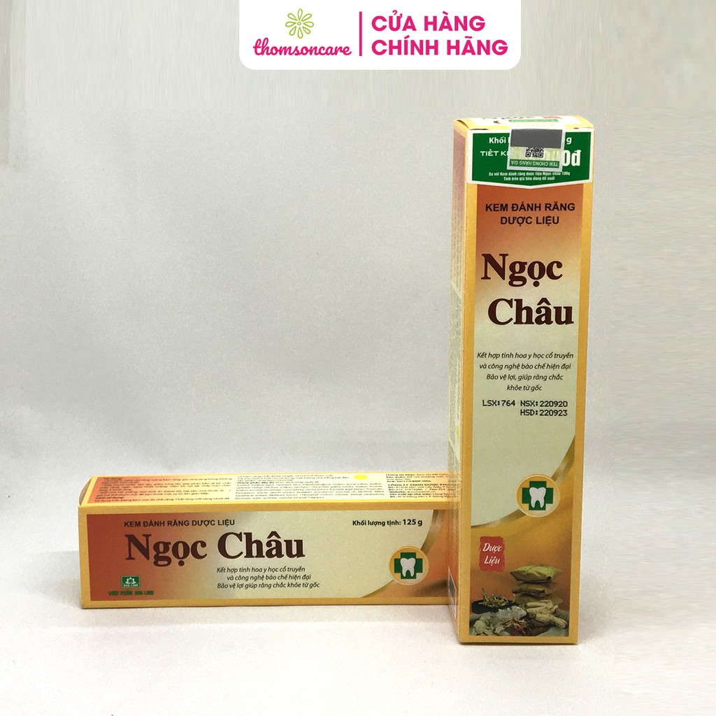 Ngọc Châu kem đánh răng dược liệu Tuýp 125g - bảo vệ răng miệng - giúp hơi thở thơm mát