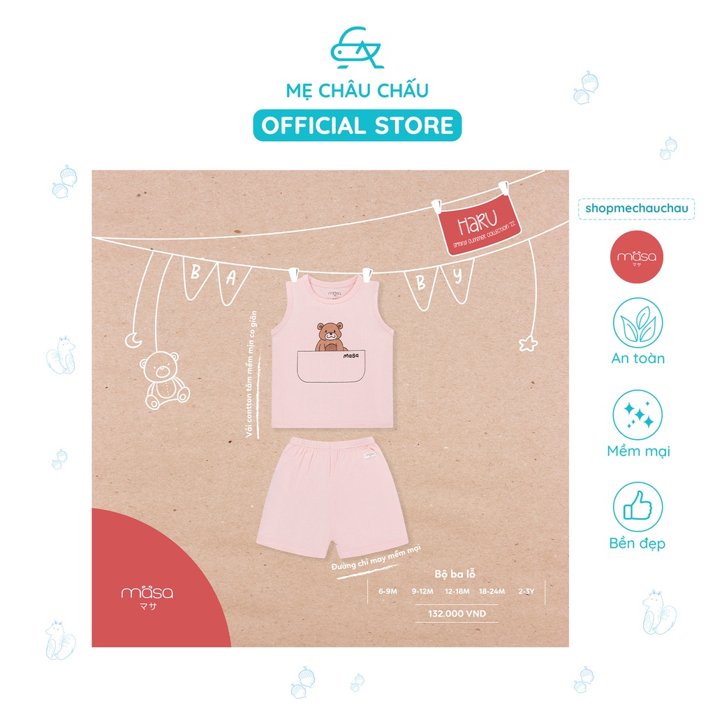 [FULL] Bộ Quần Áo Ba Lỗ Cotton Tăm Lạnh Yume BST Masa Haru (Size 6-9 Tháng đến 2-3 Tuổi)