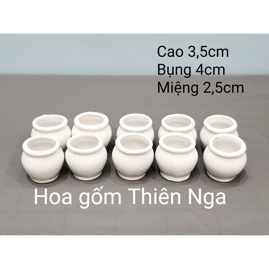 Combo 10 chậu cắm hoa gốm sứ mini