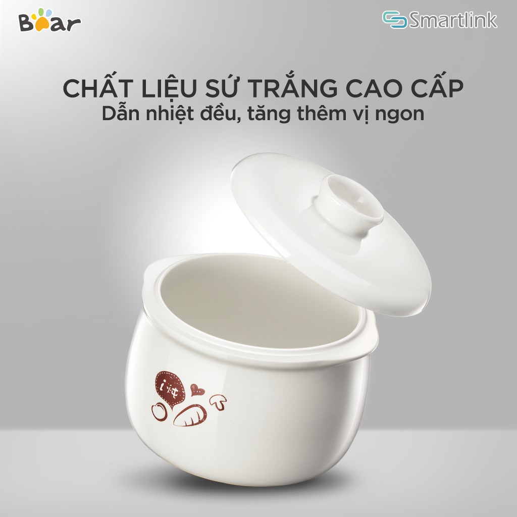 [Mã ELHADEV giảm 4% đơn 300K] Nồi Nấu Chậm Đa Năng 4in1 Bear DDZ-A08G2 - Chính Hãng - BH 18 Tháng