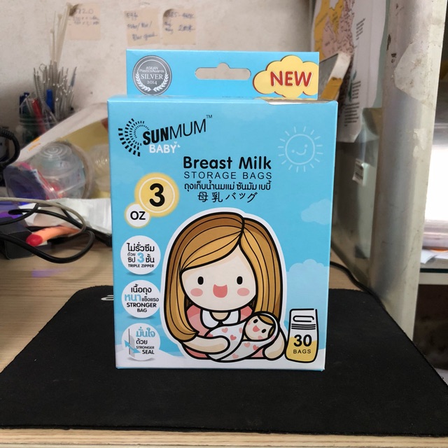 Sỉ 12 hộp túi trữ sữa sunmum 30 túi dung tích 100ml