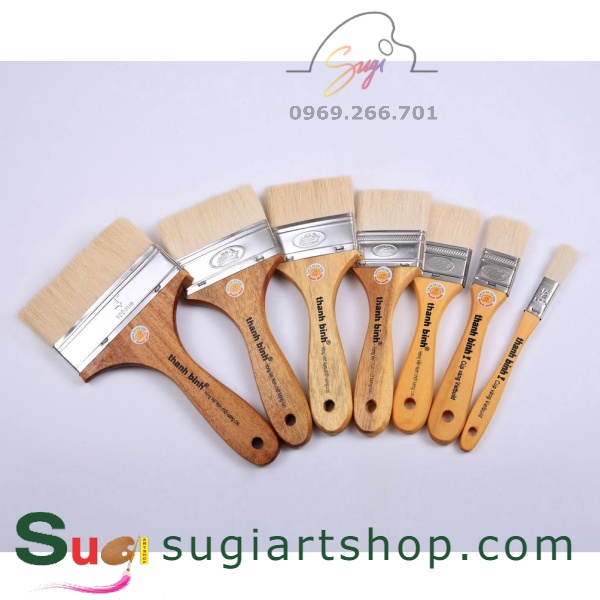 Cọ sơn đầu bằng, Cọ lông thỏ thanh bình [ Sugi art shop]