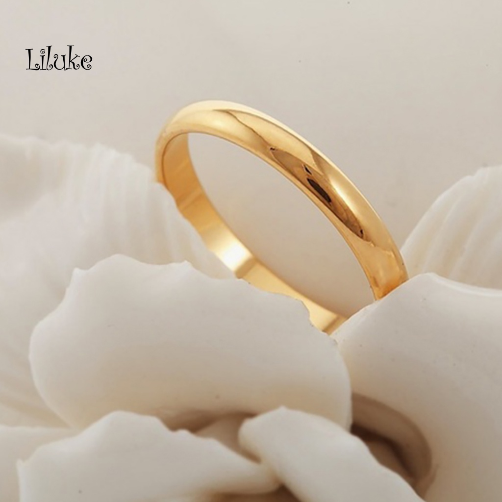 Nhẫn Unisex Trơn Đơn Giản Với 2 Màu Sắc Chọn Lựa