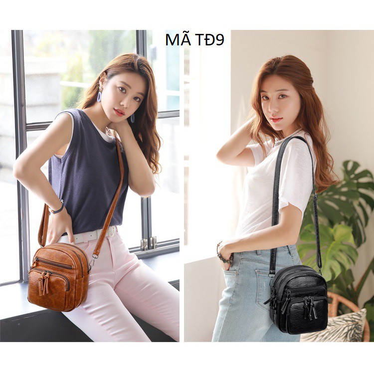 Túi đeo chéo nữ đựng điện thoại, nhỏ gọn, nhiều ngăn Mã TĐ9