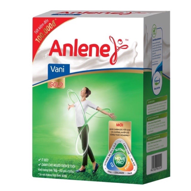 Sữa Anlene Gold hộp 400g/800g/1,2kg dành cho người 40 tuổi trở lên