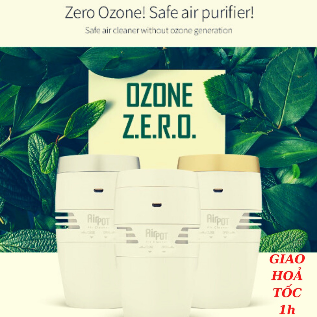 Máy lọc không khí nano và xông tinh dầu cho ô tô, văn phòng, phòng ngủ AirPOT - nhập khẩu trực tiếp 