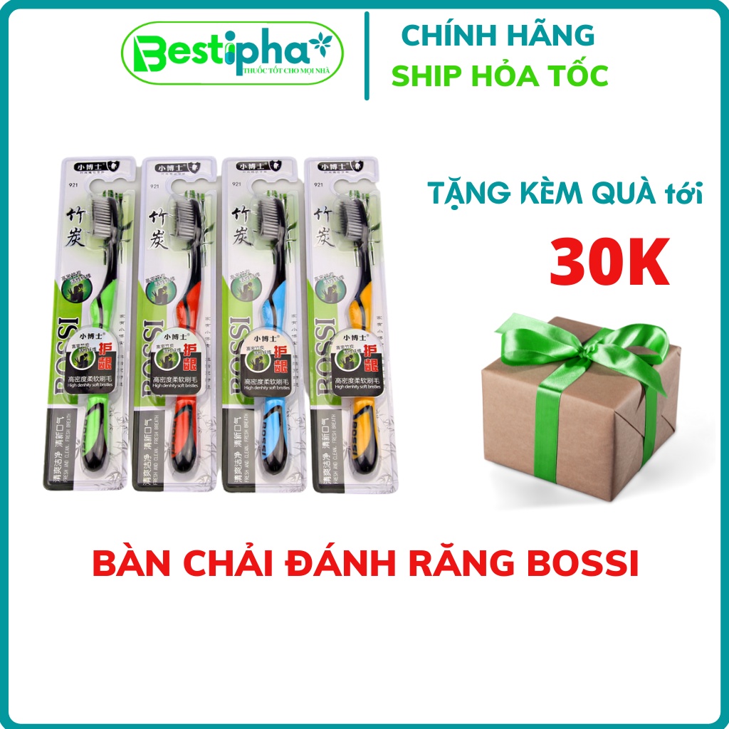 Bàn chải đánh răng BOSSI Hàn Quốc đầu lông mềm, êm ái, bảo vệ răng, lợi