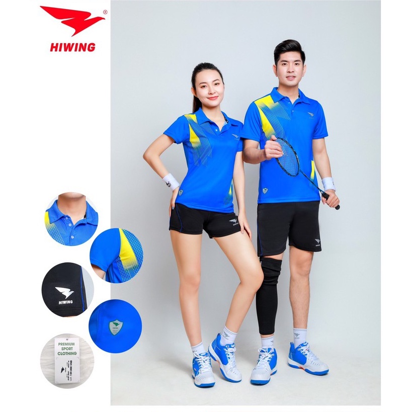 Quần, Áo  Cầu Lông Nam Nữ Thương Hiệu HIWING Chất Vải Mè Thun Thái Mềm, Mịn, Co Dãn Đa Chiều Cao Cấp Mẫu W1
