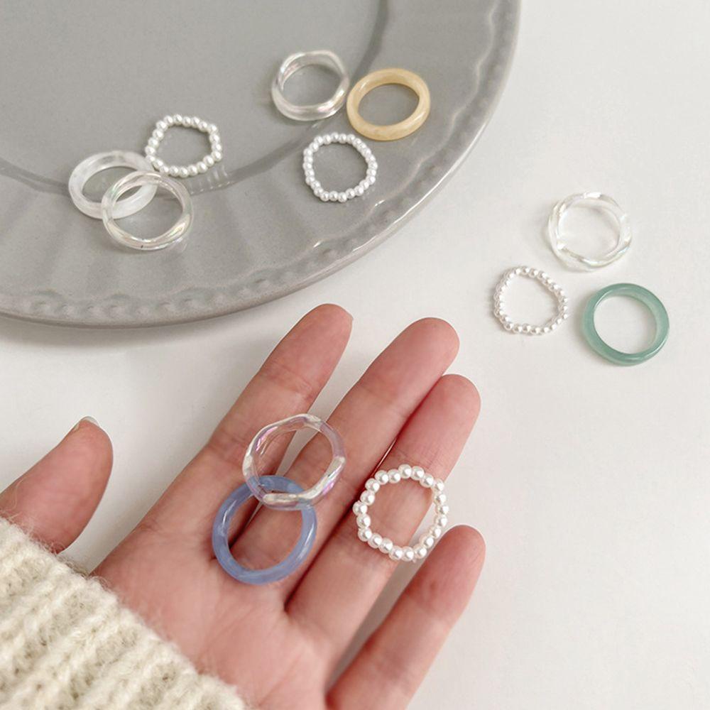 Set 3 Nhẫn Đính Đá Thời Trang Cho Nữ