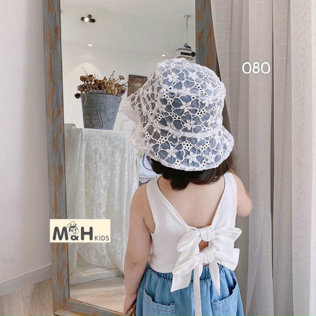 Set áo croptop và quần jean ống rộng cho bé gái 12 đến 25kg