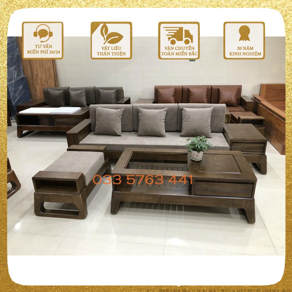 Sofa nhỏ gỗ sồi nga dành cho phòng khách diện tích khiêm tốn giá gốc tại xưởng ghế dài 2m3