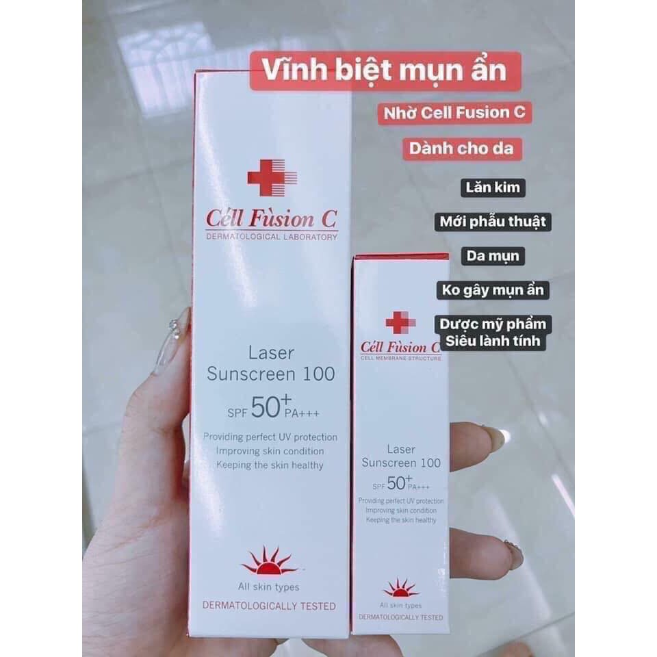 KEM CHỐNG NẮNG CELL FUSION C laser sunscreen (màu đỏ)