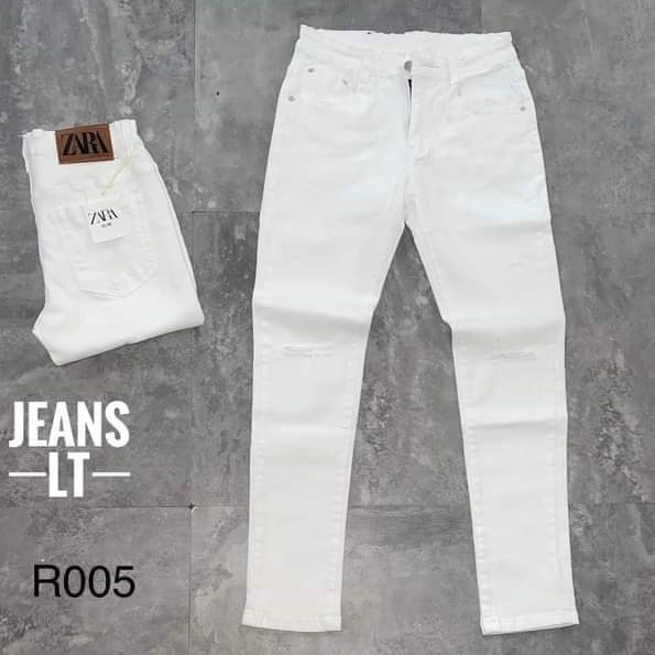 Quần jean nam ZARA trắng cao cấp mẫu hot thời trang chuẩn phong cách