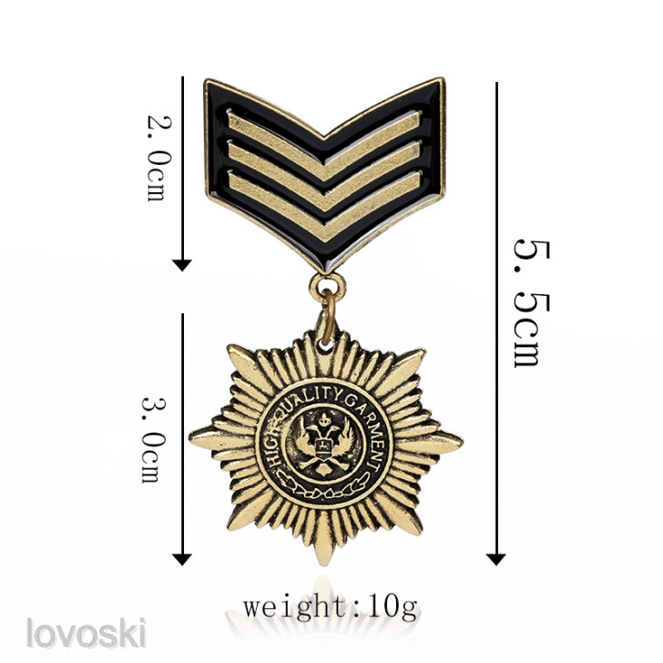 Ghim Cài Áo Đồng Phục Quân Đội Phong Cách Punk Cho Nam