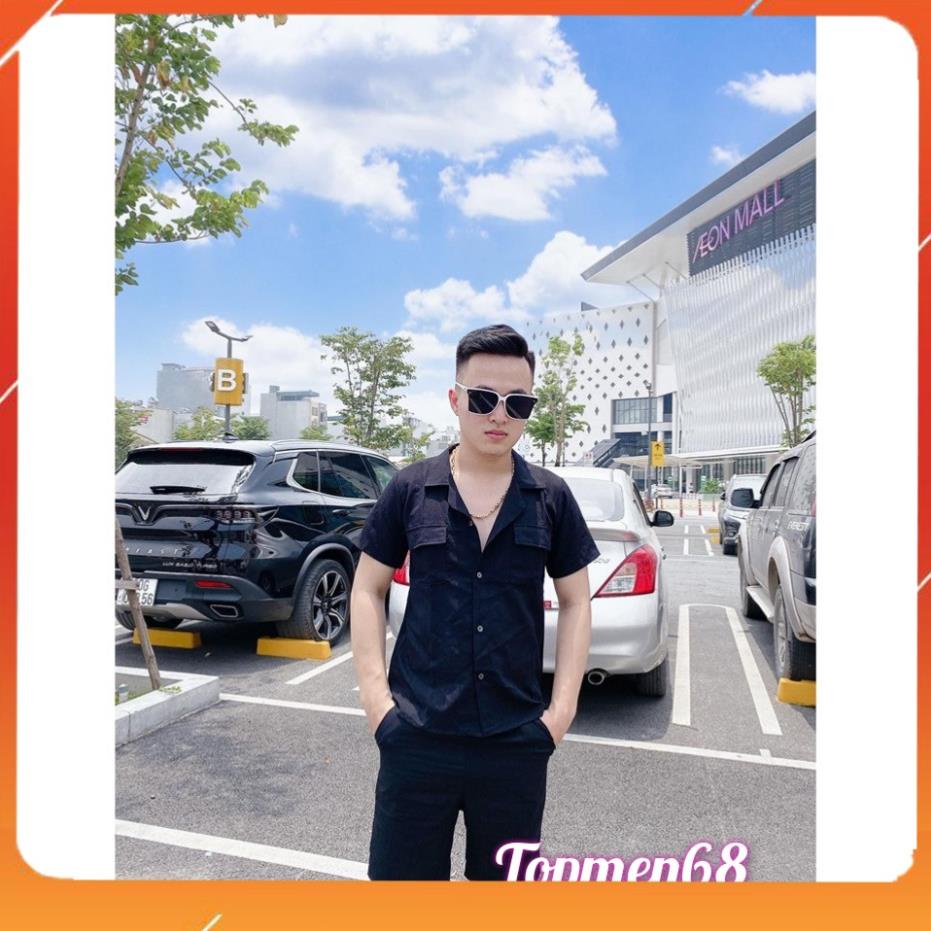 Bộ đũi nam đồ bộ nam cộc tay mặc hè cổ tàu cổ bẻ thời trang topmen68 Đẹp