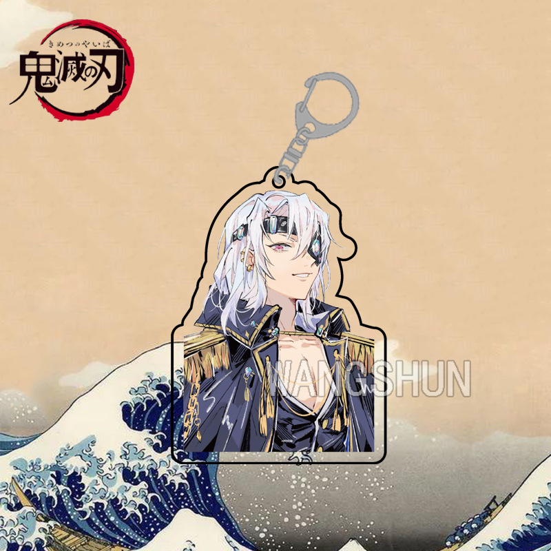 Móc khóa acrylic hai mặt họa tiết Demon Slayer dễ thương