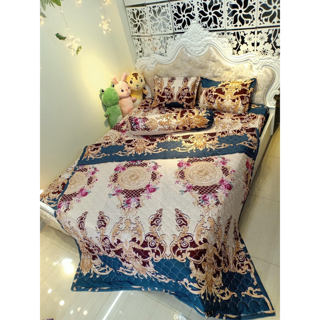 Bộ Hè 5 Món Chăn Ga Gối Và Ôm 2m2 ( được chọn mẫu)